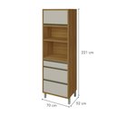 Ver imagem 5 de Paneleiro Torre Quente 1 Porta 3 Gavetas Baronesa 100% Mdf