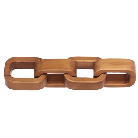 Escultura / Centro de Mesa Corrente em Madeira - Mart