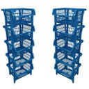 Ver imagem 1 de Cesto Azul Expositor Organizador de Objetos 10 Unidades