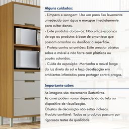 Paneleiro 2 Portas 3 Gavetas Imperatriz 100% Mdf - 9