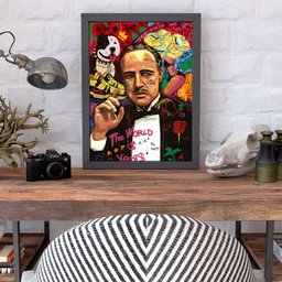 Quadro Decorativo Don Corleone Poderozo Chefão Linha Gold - 3