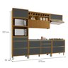 Cozinha Modulada 5 Peças Ripado Baronesa  100% Mdf - 20