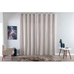 Kit Colcha Cobre Leito Casal + Cortina 2 Metros Tecido Rústico Topázio 6 Peças:bege Avelã - 4