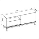 Ver mais imagens de Bancada Rack para Tv até 55 Polegadas Jace Marrom Caemmun