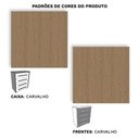 Ver imagem 3 de Cômoda Grande com 4 Gavetas Angra Rimo - Carvalho