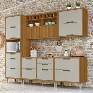Cozinha Modulada 5 Peças Ripado Imperatriz 100% Mdf