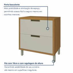 Cozinha Modulada 5 Peças Ripado Imperatriz 100% Mdf - 14