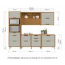 Cozinha Modulada 5 Peças Ripado Imperatriz 100% Mdf - 20