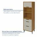 Ver imagem 4 de Cozinha Modulada 5 Peças Ripado Imperatriz 100% MDF Marrom/Freijó/Off White
