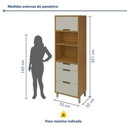 Cozinha Modulada 5 Peças Ripado Imperatriz  100% Mdf - 18