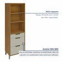 Ver imagem 3 de Cozinha Modulada 5 Peças Ripado Imperatriz 100% MDF Marrom/Freijó/Off White