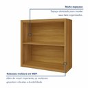 Ver imagem 4 de Cozinha Modulada 4 Peças Ripado Imperatriz 100% MDF Marrom/Freijó/Off White