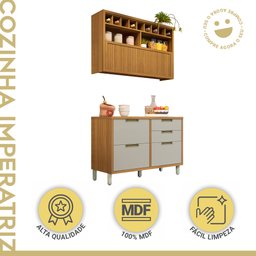 Cozinha Modulada 2 Peças Ripado Imperatriz 100% Mdf - 3