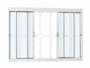 Ver imagem 1 de Janela de Correr Aço Branco Grade Corrente com Vidro 120x100