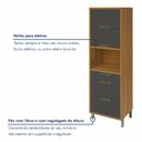 Ver imagem 7 de Cozinha Modulada 5 Peças Ripado Imperatriz 100% MDF Marrom/Freijó/Grafite