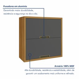 Cozinha Modulada 5 Peças Ripado Imperatriz 100% Mdf - 5
