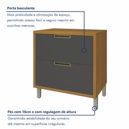 Cozinha Modulada 5 Peças Ripado Imperatriz 100% Mdf - 14