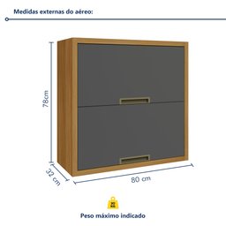 Cozinha Modulada 5 Peças Ripado Imperatriz 100% Mdf - 20