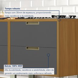 Cozinha Modulada 5 Peças Ripado Imperatriz 100% Mdf - 12