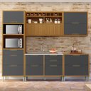Ver imagem 1 de Cozinha Modulada 5 Peças Torre Quente Ripado Imperatriz 100% Mdf