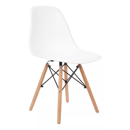Conjunto Mesa Jantar Sala Cozinha Quadrada Eiffel 80cm Branco Mdf com 4 Cadeiras Charles Eames - 10