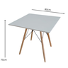 Conjunto Mesa Jantar Sala Cozinha Quadrada Eiffel 80cm Branco Mdf com 4 Cadeiras Charles Eames - 4