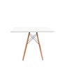 Conjunto Mesa Jantar Sala Cozinha Quadrada Eiffel 80cm Branco Mdf com 4 Cadeiras Charles Eames - 11