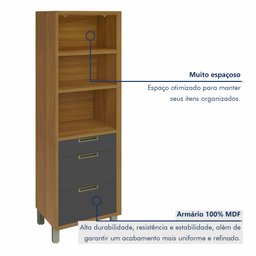 Paneleiro 2 Portas 3 Gavetas Imperatriz 100% Mdf - 2
