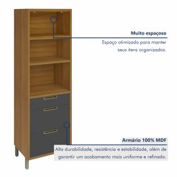 Cozinha Modulada 5 Peças Ripado Imperatriz 100% Mdf - 3