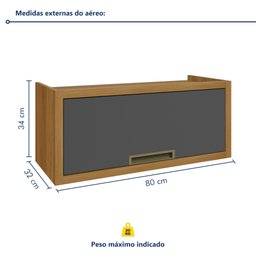 Cozinha Modulada 5 Peças Ripado Imperatriz 100% Mdf - 19