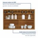 Ver imagem 7 de Cozinha Modulada 5 Peças Ripado Imperatriz 100% MDF Marrom/Freijó/Grafite