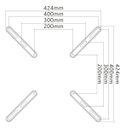 Ver imagem 3 de Adaptador Vesa, Elg, Adp2040, Extensor de Suportes para Televisão: 30x30 a 40x40cm, Preto