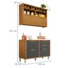 Cozinha Modulada 2 Peças Ripado Imperatriz 100% Mdf - 13