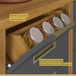 Cozinha Modulada 2 Peças Ripado Imperatriz 100% Mdf - 9