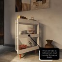 Ver imagem 7 de Balcão de Cozinha com 1 Prateleira Pés em Formato Palito de Madeira Maciça - Branco