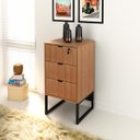 Ver imagem 3 de Escritório Industrial Completo Com Mesa em L e Gaveteiro Cor: Amêndoa com Preto