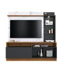 Ver imagem 2 de Painel para TV até 60 Polegadas 4 Nichos 3 Prateleiras 1 Porta com LED Leblon Colibri