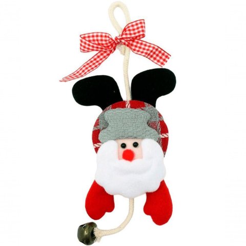 Kit 12 Pendente Natalino Boneco de Neve Papai Noel Rena 18cm
