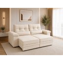 Ver imagem 1 de Sofa Retratil Reclinavel 260m Dubai Veludo Premium