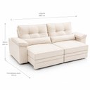 Ver imagem 3 de Sofa Retratil Reclinavel 260m Dubai Veludo Premium