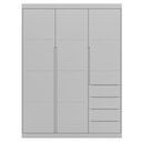 Ver imagem 2 de Guarda Roupa Cinza 3 portas e 4 gavetas Pérola - Phoenix Baby