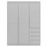 Guarda Roupa Cinza 3 portas e 4 gavetas Pérola - Phoenix Baby - 2