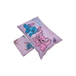 Jogo de Lençol 2 Peças Portallar Disney Stitch e Angel Love Solteiro - 4