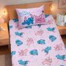 Jogo de Lençol 2 Peças Portallar Disney Stitch e Angel Love Solteiro - 5