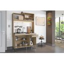 Ver imagem 3 de Cozinha Compacta Junior 4 Portas 1 Gaveta Com Nicho Cor Carvalho Dakar  - Arte Cas