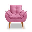 Ver imagem 3 de Kit 2 Poltrona Opala Puff Descanso para Os Pés:rosa