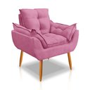 Ver imagem 2 de Kit 2 Poltrona Opala Puff Descanso para Os Pés:rosa