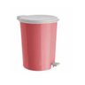 LIXEIRA INFANTIL COM PEDAL CESTO LIXO QUARTO BEBE BANHEIRO 10 LITROS MULTIUSO ROSA - 1
