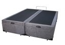 Ver imagem 1 de Cama Box Baú Queen Bipartido Suede Cinza com Pistão a Gás