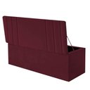 Ver imagem 2 de Calçadeira Baú Recamier Estofada Cama de Solteiro 100cm Grécia Suede Bordo- Mabe Magazine